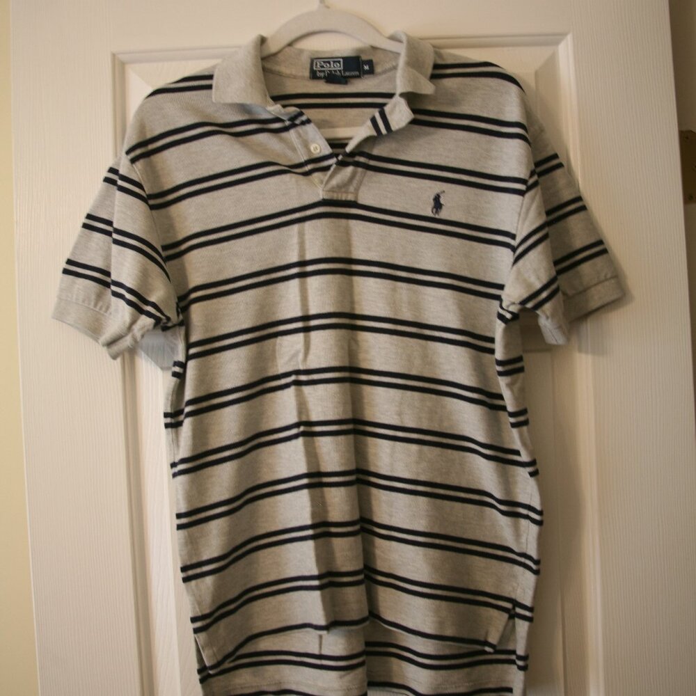 Ralph Lauren Polo Men's Golf Shirt, Size Medium, Gray/Blue